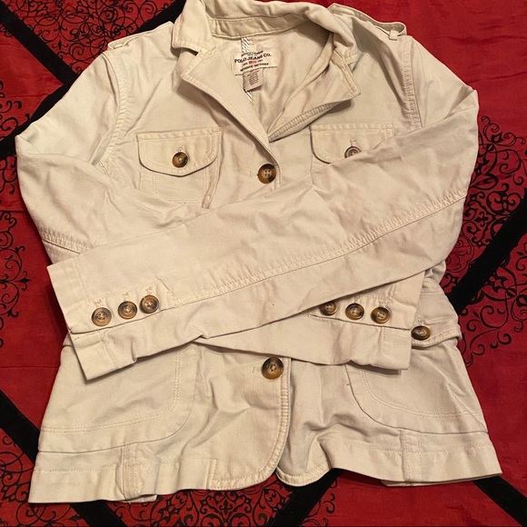 Ralph Lauren Beige Button Down Jacket (Size M) - Picture 2 of 6